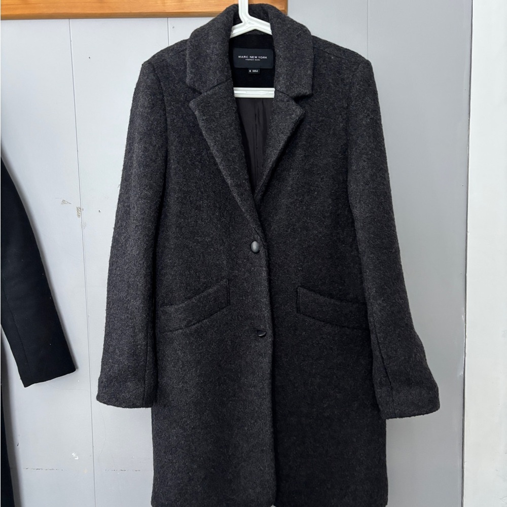 Gray Wool Coat - image 1